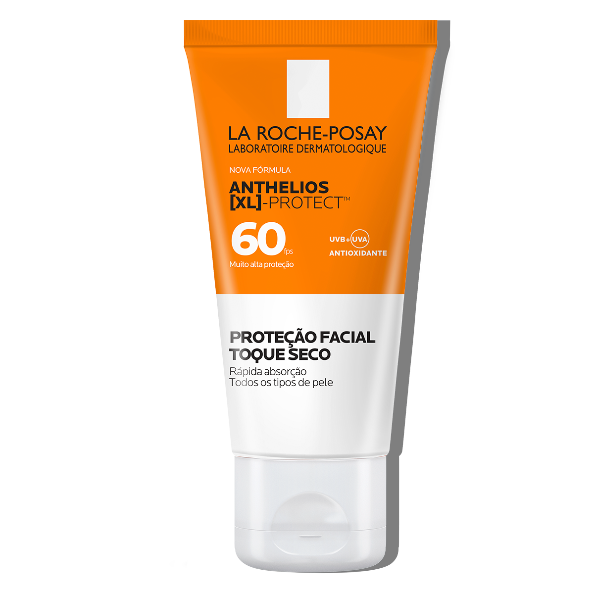 Frasco do protetor solar Anthelios XL Protect com design clean.