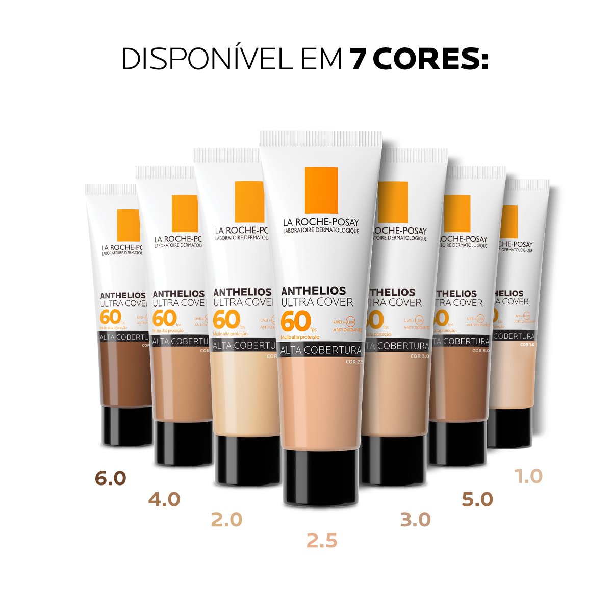 Linha Anthelios Ultra Cover, disponível em 7 cores