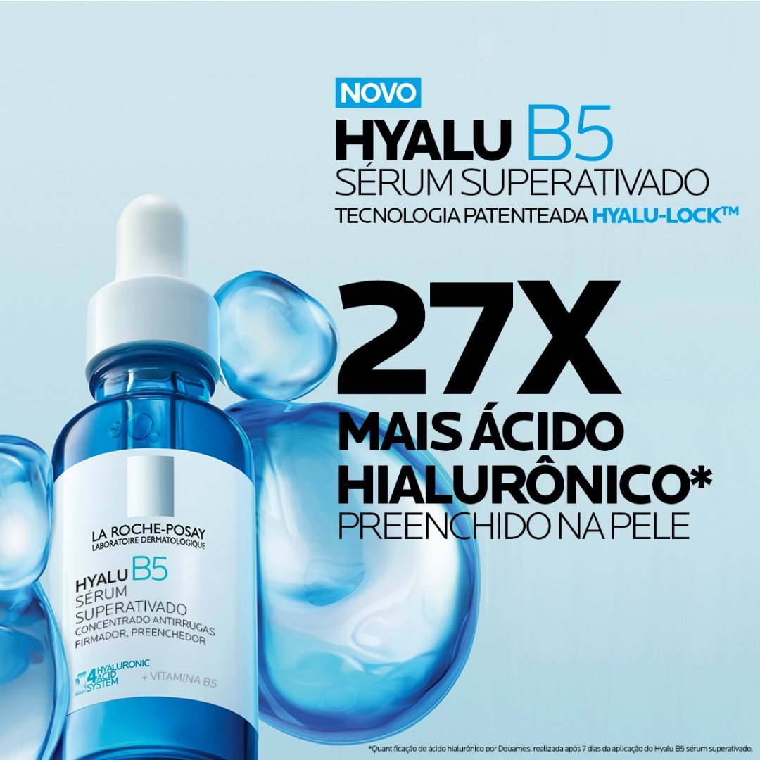 Novo Hyalu B5 sérum superativado. 27x mais ácido hialurônico.