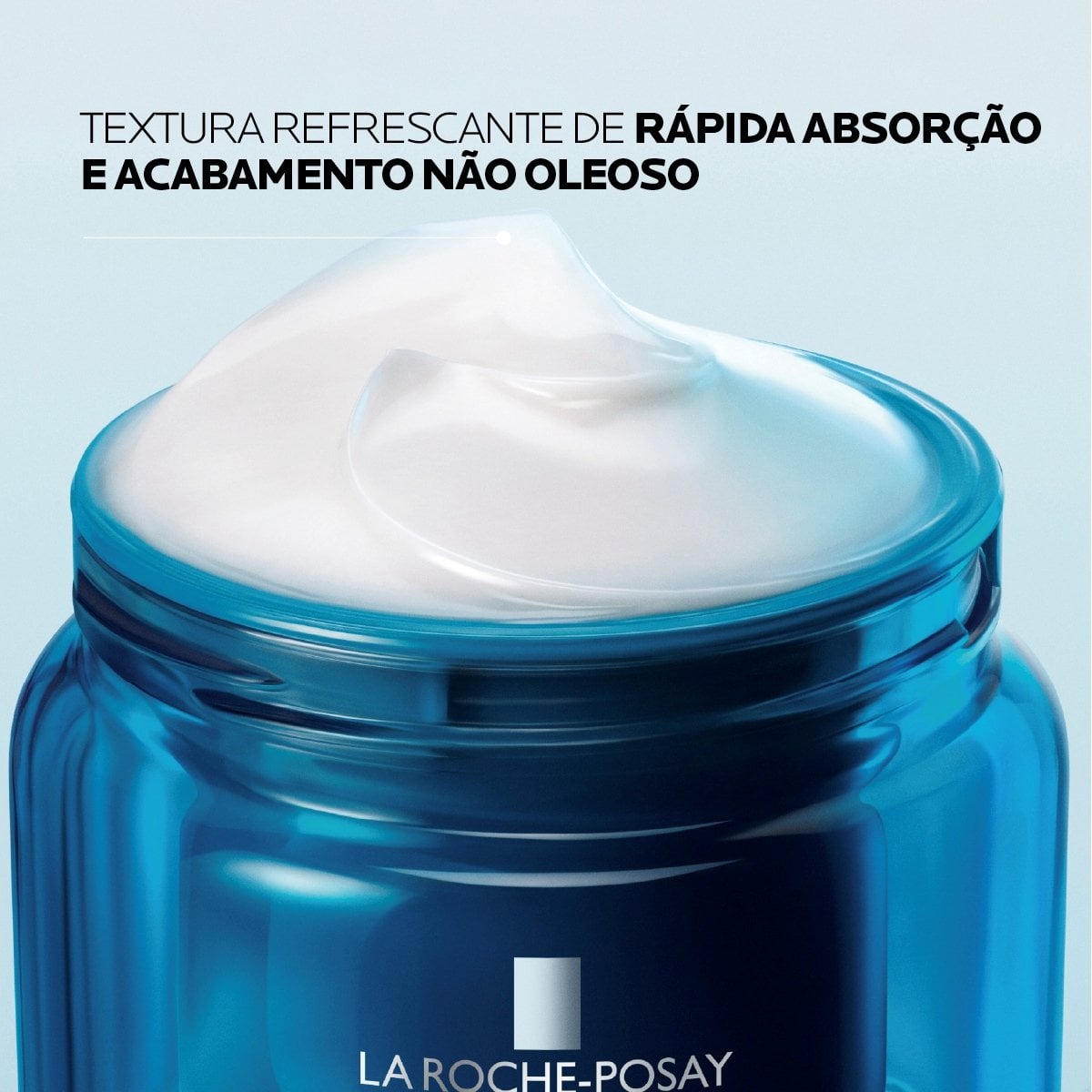 Textura refrescante e rápida absorção.