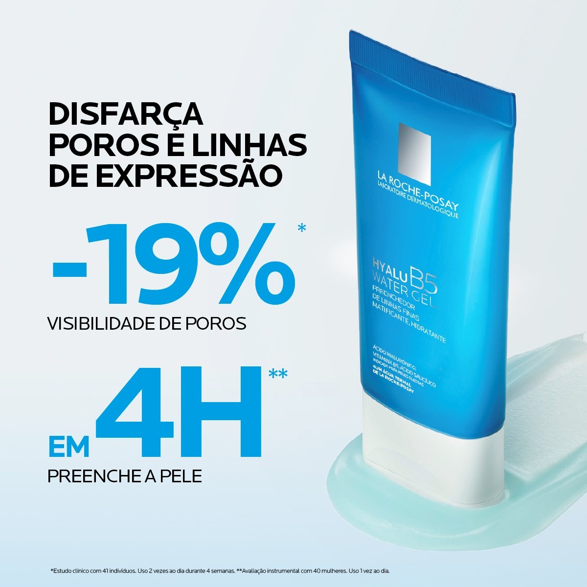 Disfarça poros e linhas de expressão.