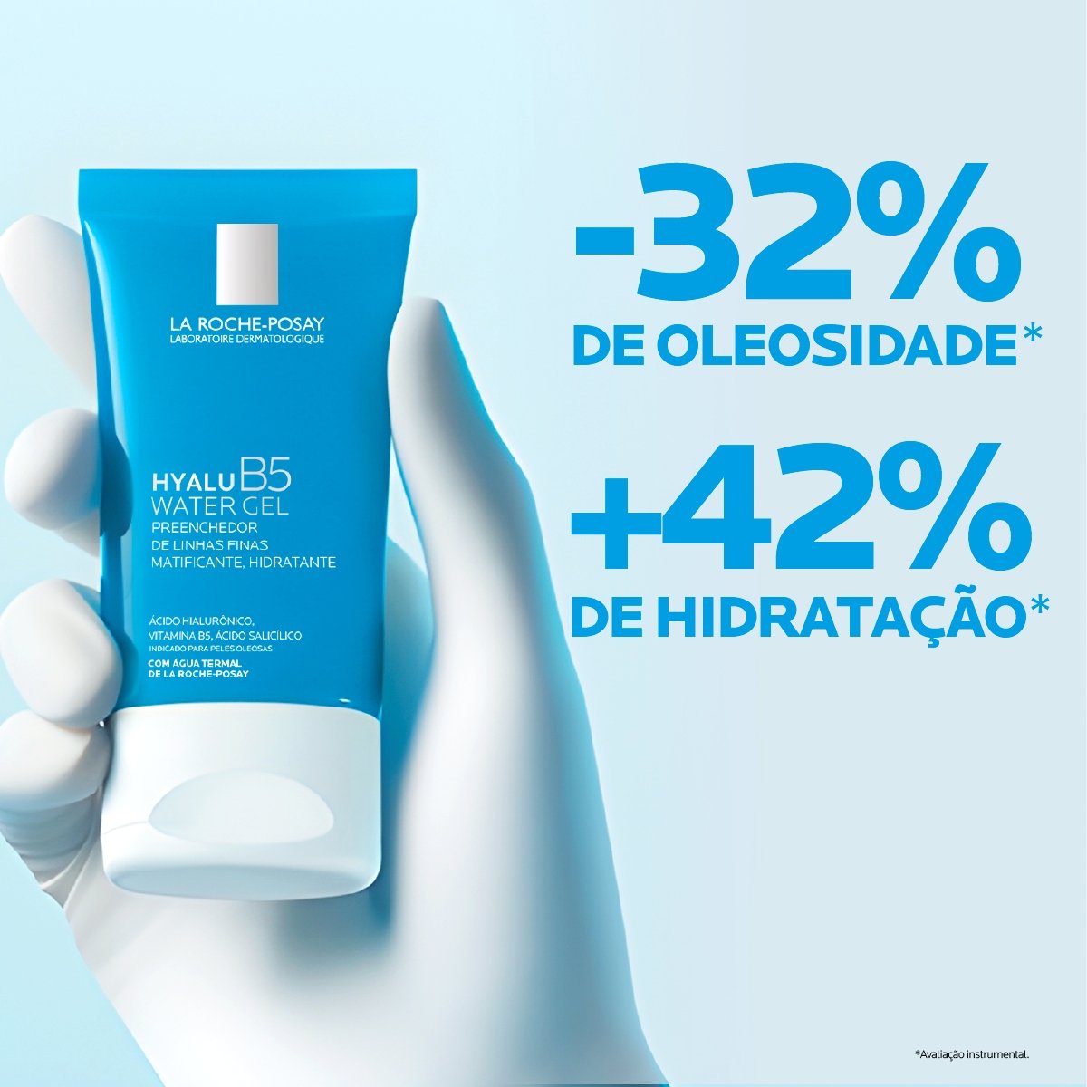 Menos 32% de oleosidade, mais 42% de hidratação.