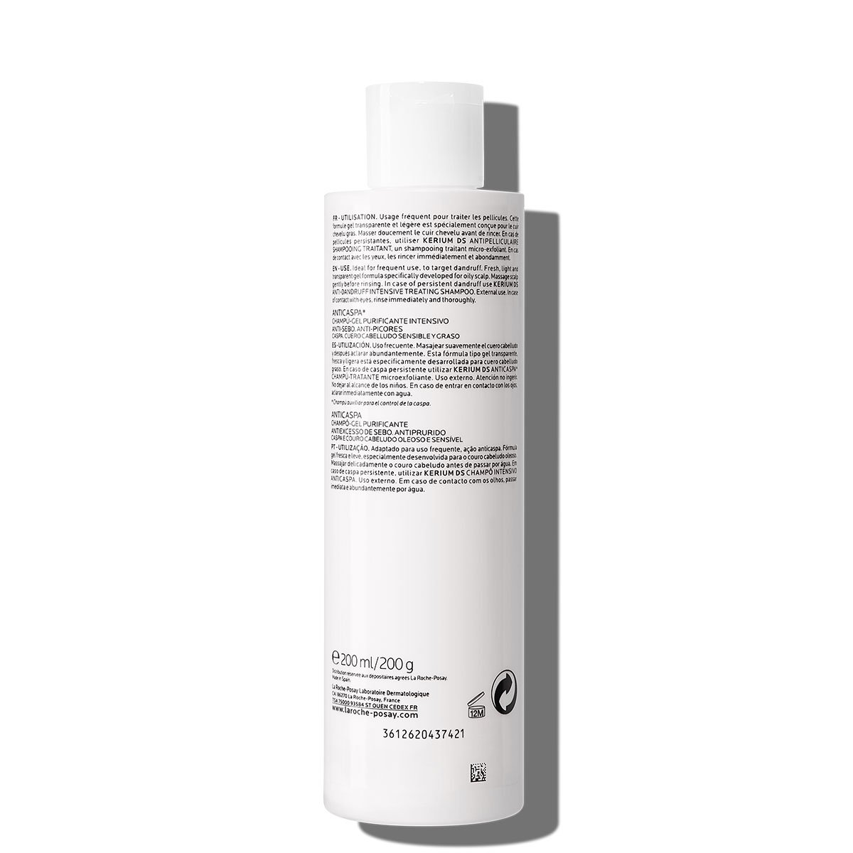 Kerium Anti Dandruff Gel Shampoo 200ml Oily Sensitive Scalp