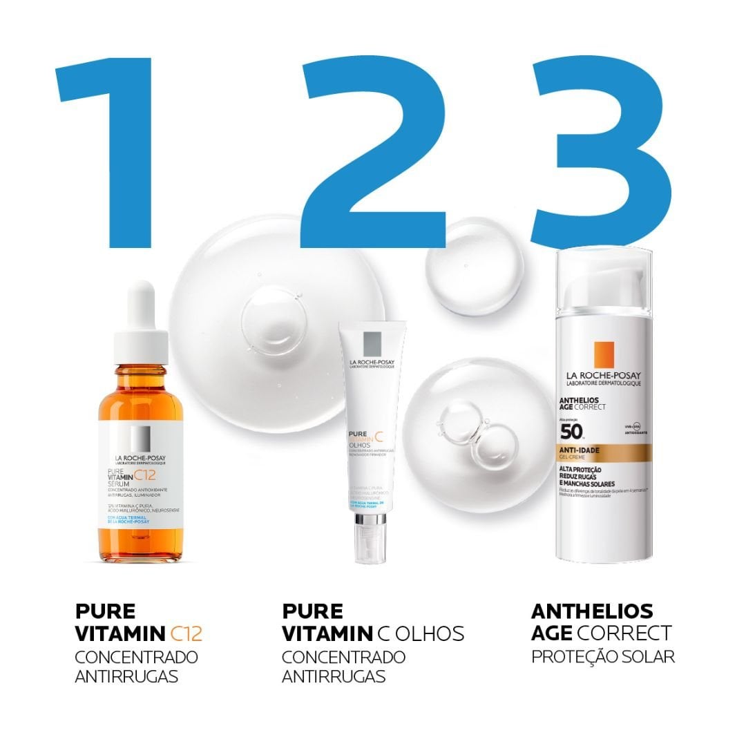Rotina Pure Vitamin e Anthelios de protetor solar
